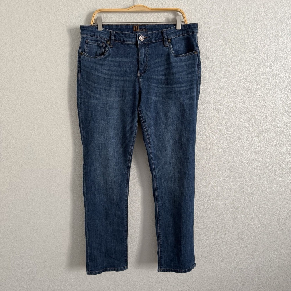 Kut From The Kloth Women's sz 14 Jeans Catherine Boyfriend Straight Denim Blue